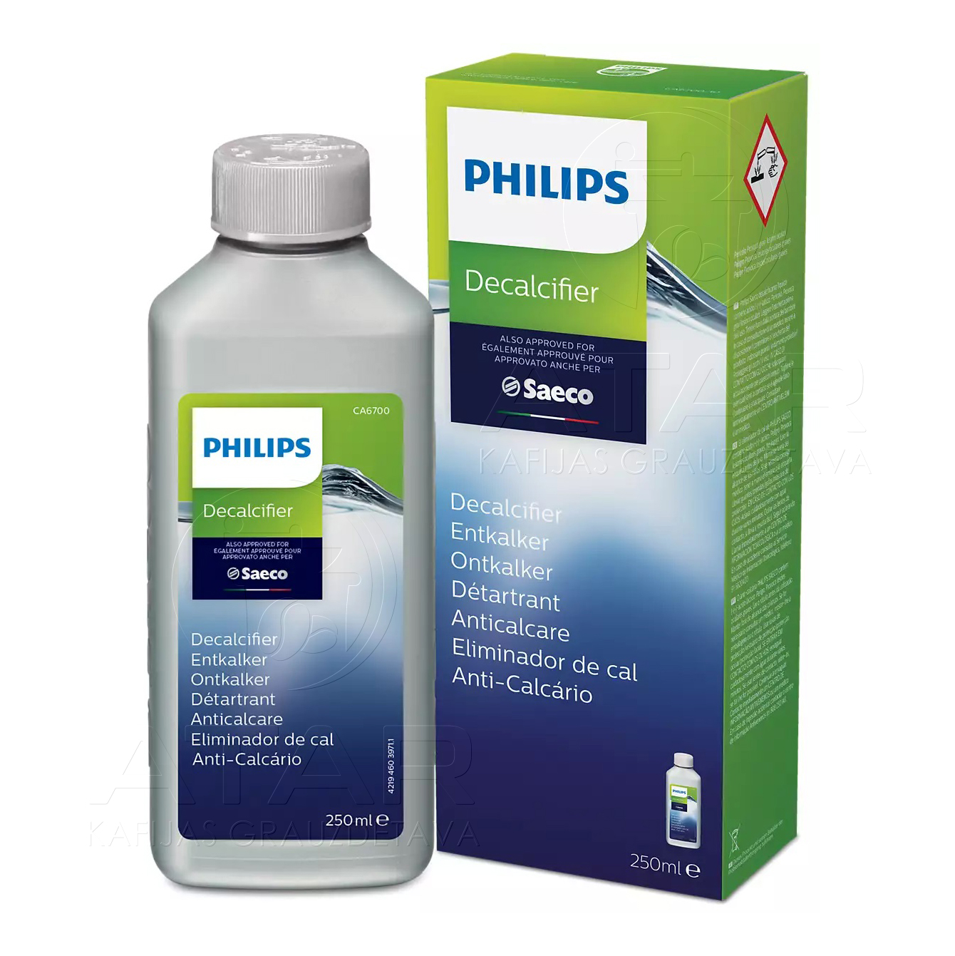 ATARkafija: SAECO / PHILIPS atkaļķošanas līdzeklis, 250 ml (CA6700/10)