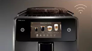 Lai izmantotu visas iespējas, izveidojiet savienojumu ar savu kafijas automātu, izmantojot iebūvēto Wi-Fi funkciju